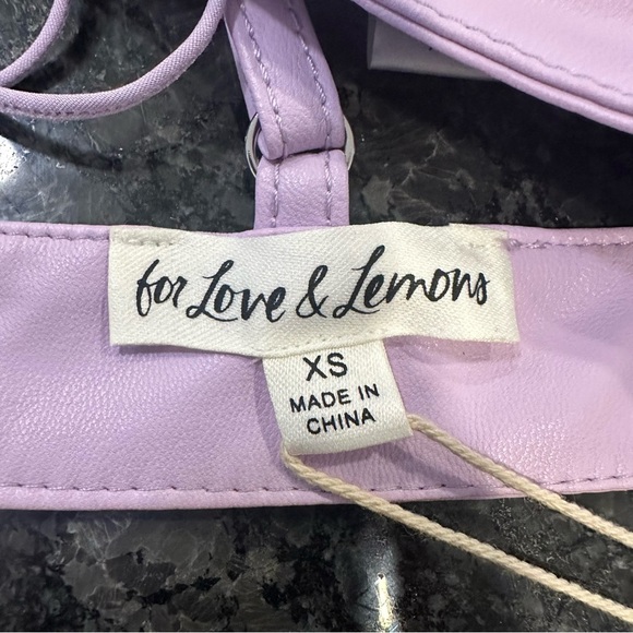 NWT For Love & Lemons Roxie Bralette Size Extra Small XS Purple Lilac - Picture 6 of 7